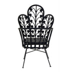 Black Natural Rattan Scalloped Back Chair | Java