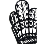 Black Natural Rattan Scalloped Back Chair | Java