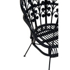 Black Natural Rattan Scalloped Back Chair | Java
