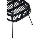 Black Natural Rattan Scalloped Back Chair | Java