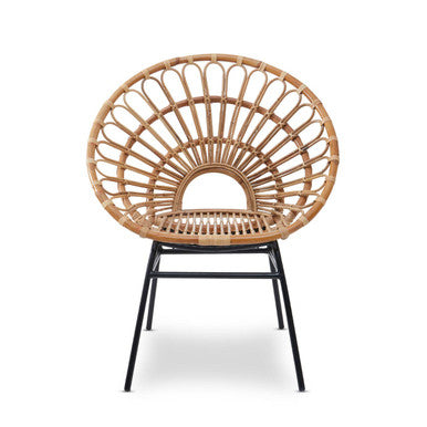 Natural Rattan Flared Back Chair | Java