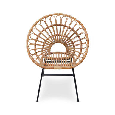Natural Rattan Flared Back Chair | Java