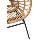 Natural Rattan Flared Back Chair | Java
