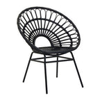 Black Natural Rattan Flared Back Chair | Java