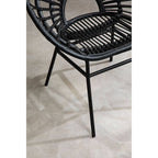 Black Natural Rattan Flared Back Chair | Java