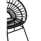 Black Natural Rattan Flared Back Chair | Java