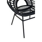 Black Natural Rattan Flared Back Chair | Java