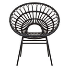 Black Natural Rattan Flared Back Chair | Java