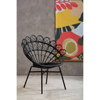 Black Natural Rattan Peacock Chair | Java
