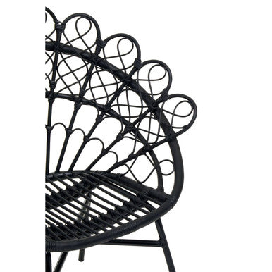 Black Natural Rattan Peacock Chair | Java