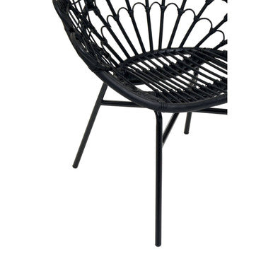 Black Natural Rattan Peacock Chair | Java