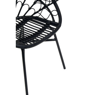 Black Natural Rattan Peacock Chair | Java