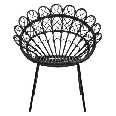 Black Natural Rattan Peacock Chair | Java