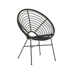 Black Natural Rattan Round Chair | Java