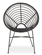 Black Natural Rattan Round Chair | Java