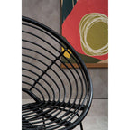 Black Natural Rattan Round Chair | Java