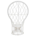 Grey and White Natural Rattan Curved Chair | Java