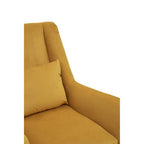 Yellow Velvet Chair with Gold Finish Legs | Doucet
