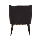 Black Velvet Dining Chair with Black Legs | Doucet