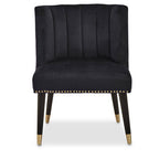 Black Velvet Dining Chair with Black Legs | Doucet