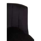 Black Velvet Dining Chair with Black Legs | Doucet