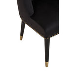 Black Velvet Dining Chair with Black Legs | Doucet