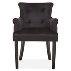 Black Velvet Dining Chair with Ring Back | Doucet