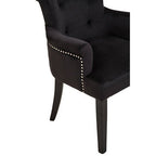 Black Velvet Dining Chair with Ring Back | Doucet