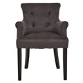 Grey Velvet Dining Chair with Ring Back | Doucet