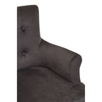 Grey Velvet Dining Chair with Ring Back | Doucet