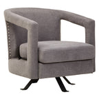 Ash Velvet Swivel Chair | Hestia