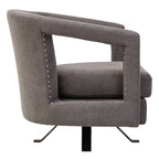 Ash Velvet Swivel Chair | Hestia