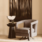 Ash Velvet Swivel Chair | Hestia