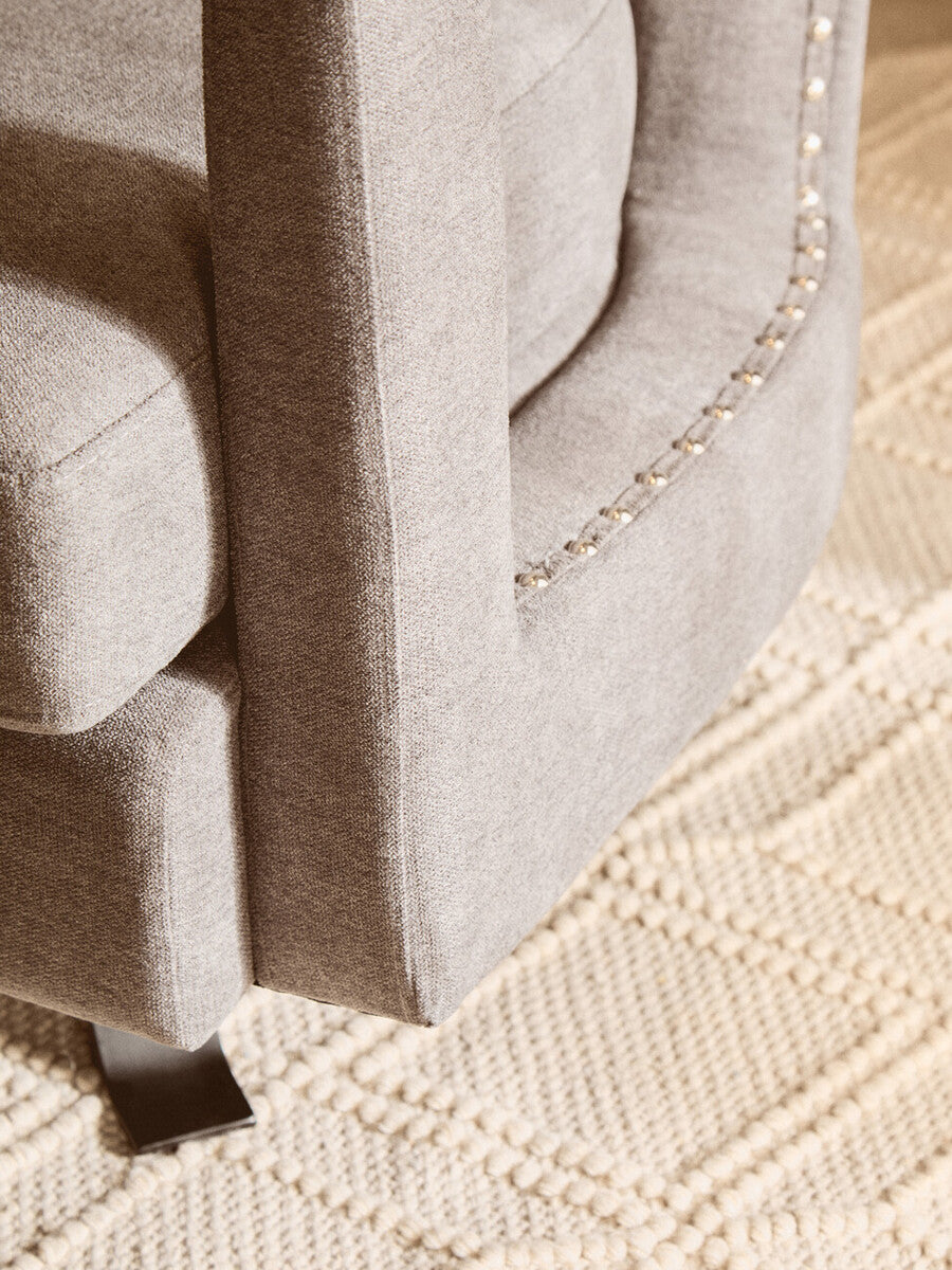 Ash Velvet Swivel Chair | Hestia