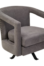 Ash Velvet Swivel Chair | Hestia