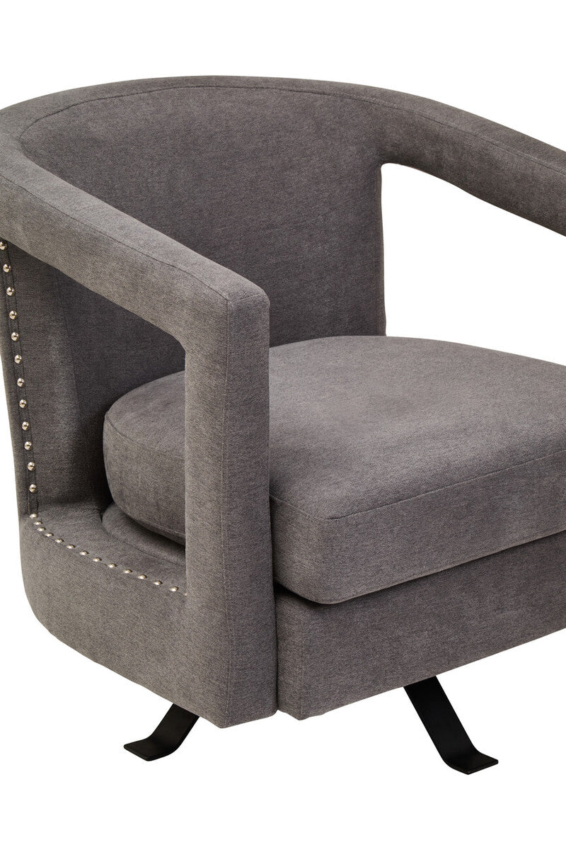 Ash Velvet Swivel Chair | Hestia