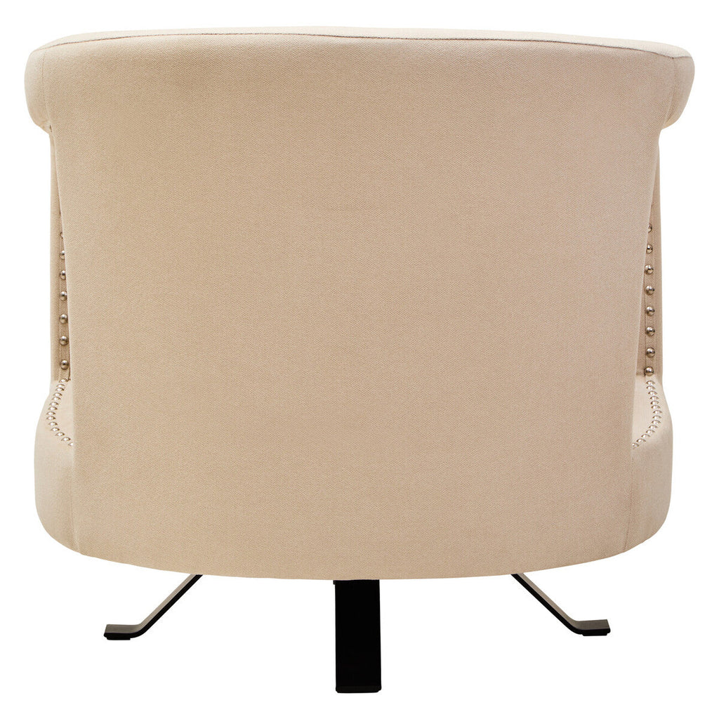 Beige Velvet Swivel Chair | Hestia