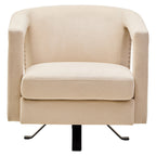 Beige Velvet Swivel Chair | Hestia