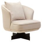 Cream Velvet Swivel Chair | Hale