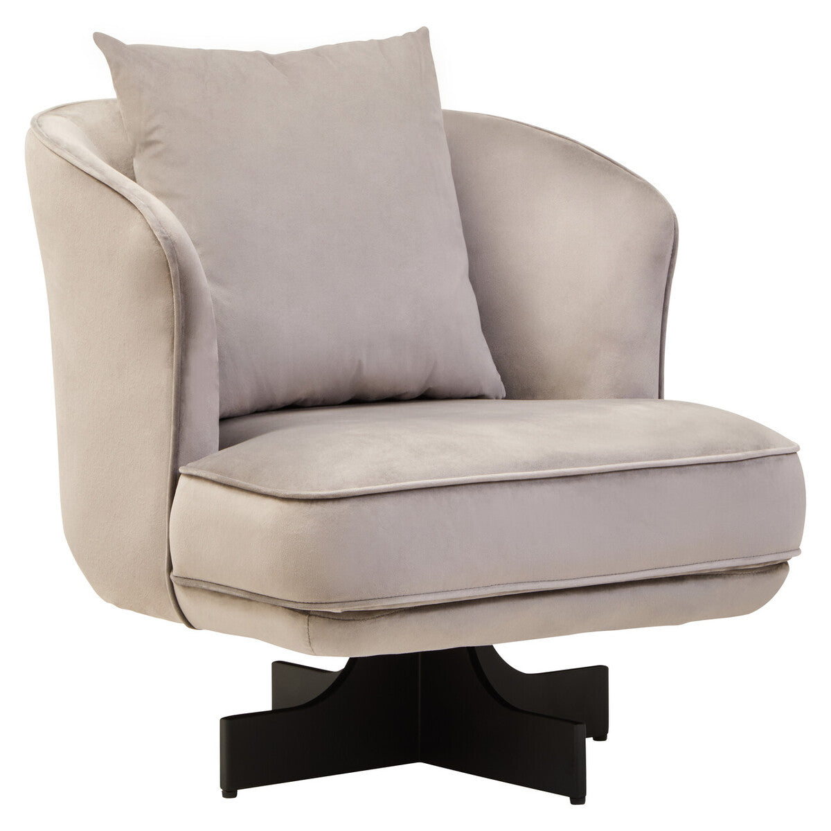 Grey Velvet Swivel Chair | Hale