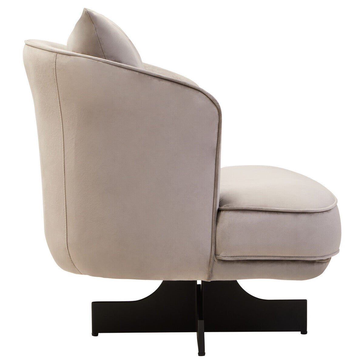 Grey Velvet Swivel Chair | Hale