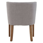 Grey Fabric Curved Dining Chair | Parkside