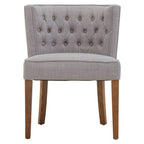 Grey Fabric Curved Dining Chair | Parkside