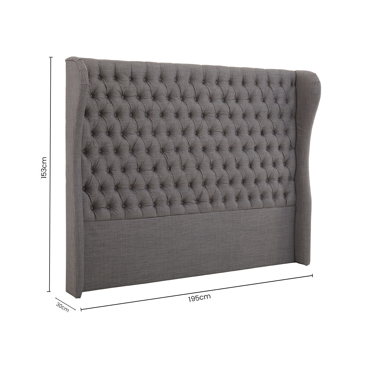 Grey Super Kingsize Headboard | Parkside