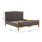 Grey Fabric Super Kingsize Bed | Parkside