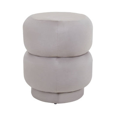 Mink Velvet Oval Pouffe | Hartford