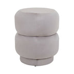 Mink Velvet Oval Pouffe | Hartford