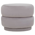 Mink Velvet Oval Pouffe | Hartford