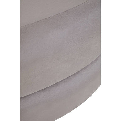Mink Velvet Oval Pouffe | Hartford