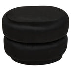 Black Velvet Oval Pouffe | Hartford